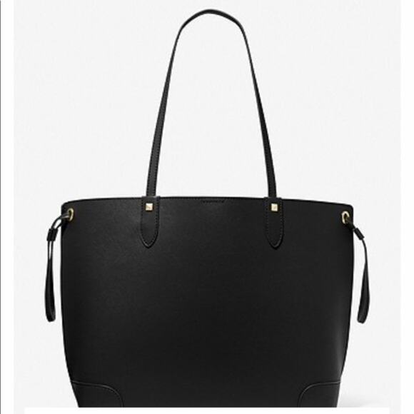 Michael Kors Black Tote Bag with Gold Accents - Picture 9 of 16